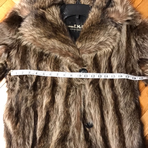 Fur coat knee long casual cocktail party evening - Picture 6 of 8